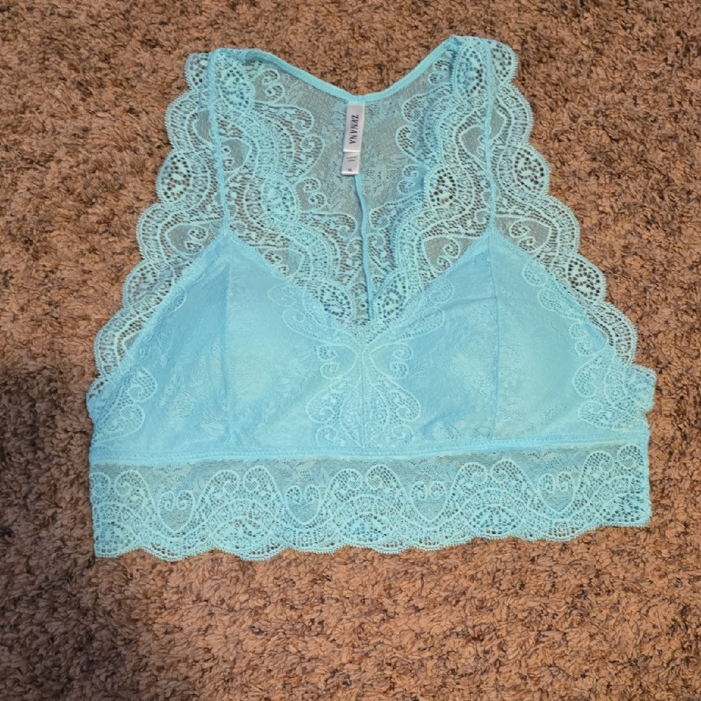 Lace Bralette in Light Blue | NWOT